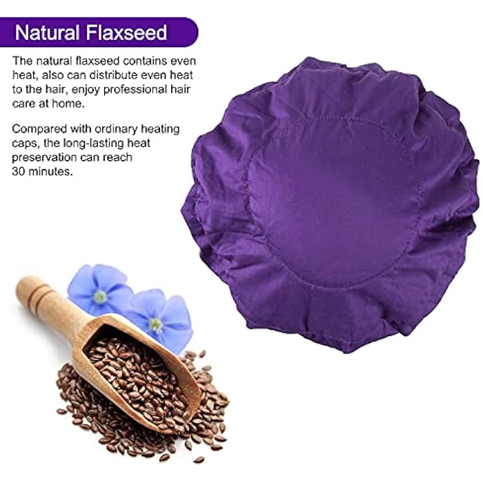 Debecty Deep Conditioning Heat Cap Microwavable Heat Cap for Steaming Hair Styling and Treatment Steam Cap Steaming Haircare Therapy (Purple) - Image 2